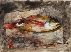 Leonard Appelbee (1914-2000) Red Mullet Mixed media on paper Signed and dated `38 lower right 27 x