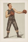 Sir Leslie Matthew Ward "Spy" (1851-1922) Hard Hitter Boxing caricature of Capt. Edgeworth