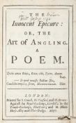 [Tate (Nahum)] The Innocent Epicure: or, the Art of Angling. A Poem, first edition, half-title,