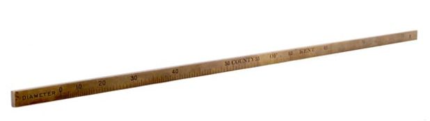 * A rare brass Imperial baton capacity measure. De Grave and Co., London, late 19th century. The