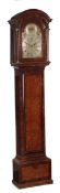 A rare George II burr walnut eight-day longcase clock with seconds dial to arch William Scafe,