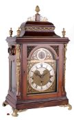 A George III brass mounted fruitwood quarter-chiming table clock Robert Henderson, London circa 1775