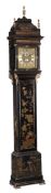 An extremely rare Queen Anne Chinese lacquer eight-day longcase clock Daniel Delander, London, early