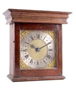 An unusual small thirty-hour longcase/hooded wall clock movement and dial William Wright, London,