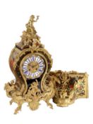 A French Louis XV style boulle bracket clock Unsigned, mid 19th century The eight-day two train bell