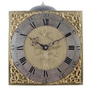 A scarce George III rack striking thirty-hour longcase clock movement and dial Edmund Linfield,