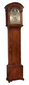 A rare Welsh George II parquetry banded walnut eight-day longcase clock with moonphase William