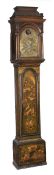 A George II green japanned eight-day longcase clock John Coates, Tetbury, circa 1750 The four pillar