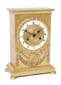 A French Second Empire small ormolu mantel clock Unsigned, mid 19th century The eight-day countwheel