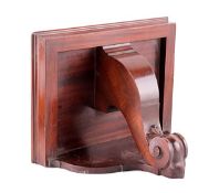 A mahogany clock bracket Late 19th century The rectangular platform with moulded edge above single