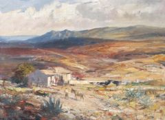 Edward Seago R.W.S., R.B.A. (1910-1974). Landscape in Southern Spain, Oil on canvas, Signed lower