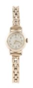 Rolex, a lady`s 9 carat gold wristwatch, no.293914, Chester 1955, the two piece circular case with