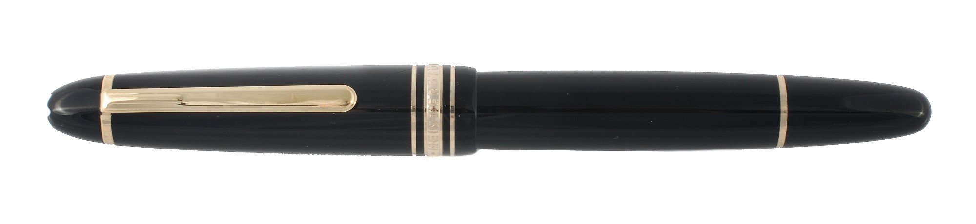 * Montblanc Meisterstuck 149, a black resin ballball pen, with gold plated detail, unboxed