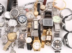 * A collection of wrist watches, comprising; eleven gentleman`s watches, brands include; Timex