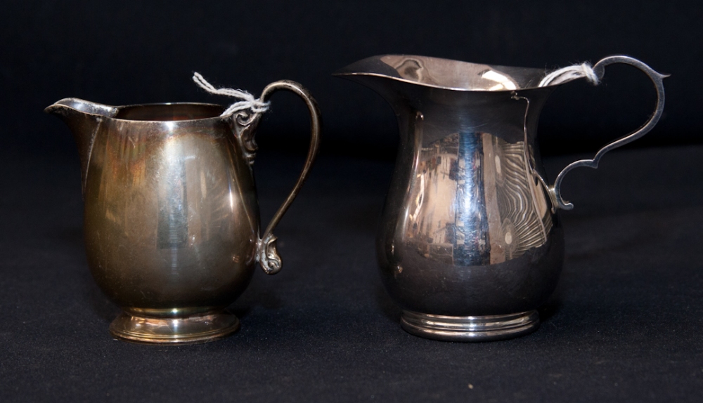 Two Small Silver Cream Jugs, one hallmarked for Birmingham 1934, makers mark for Reid and Sons,