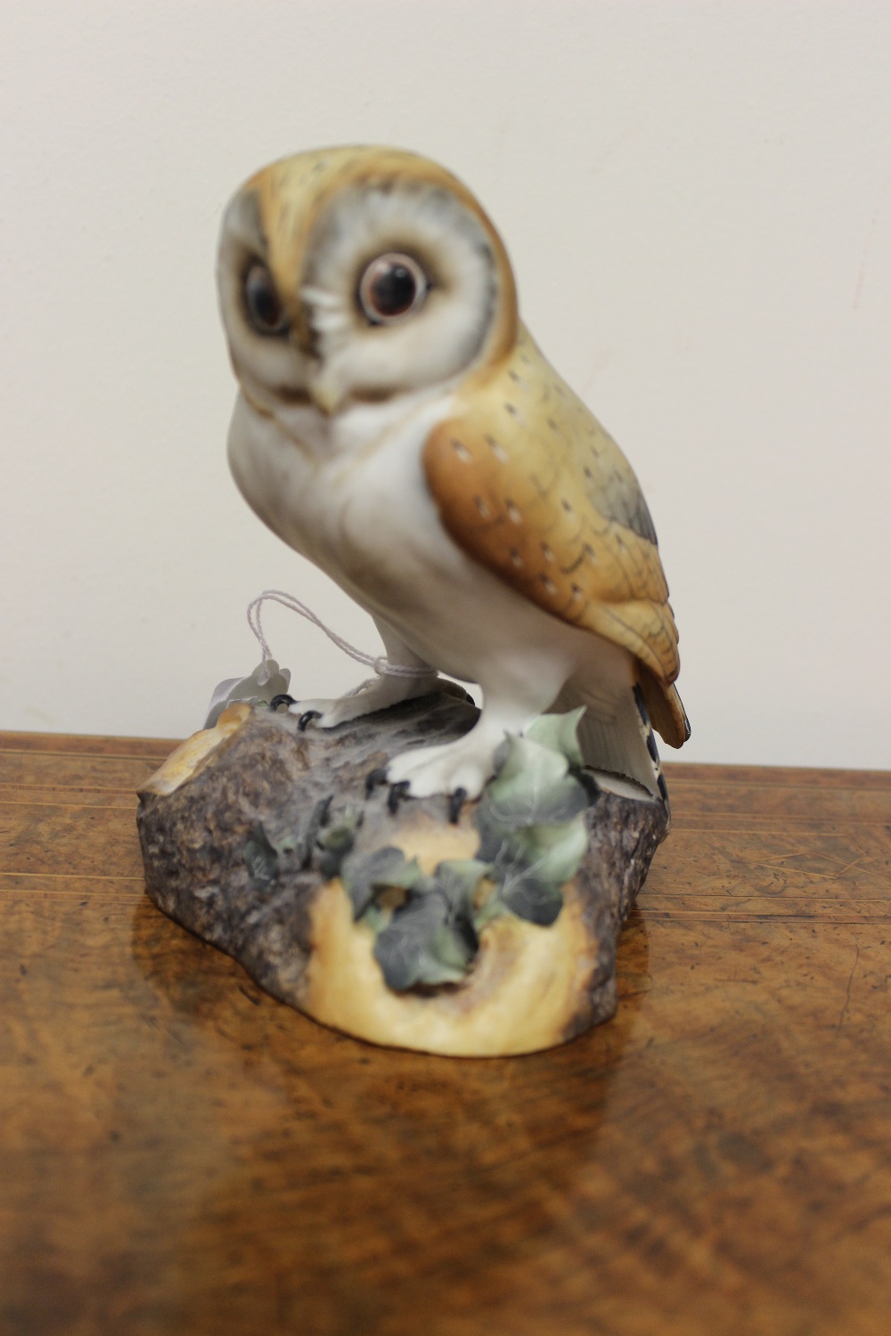 A Royal Crown Derby model of a Barn Owl, boxed