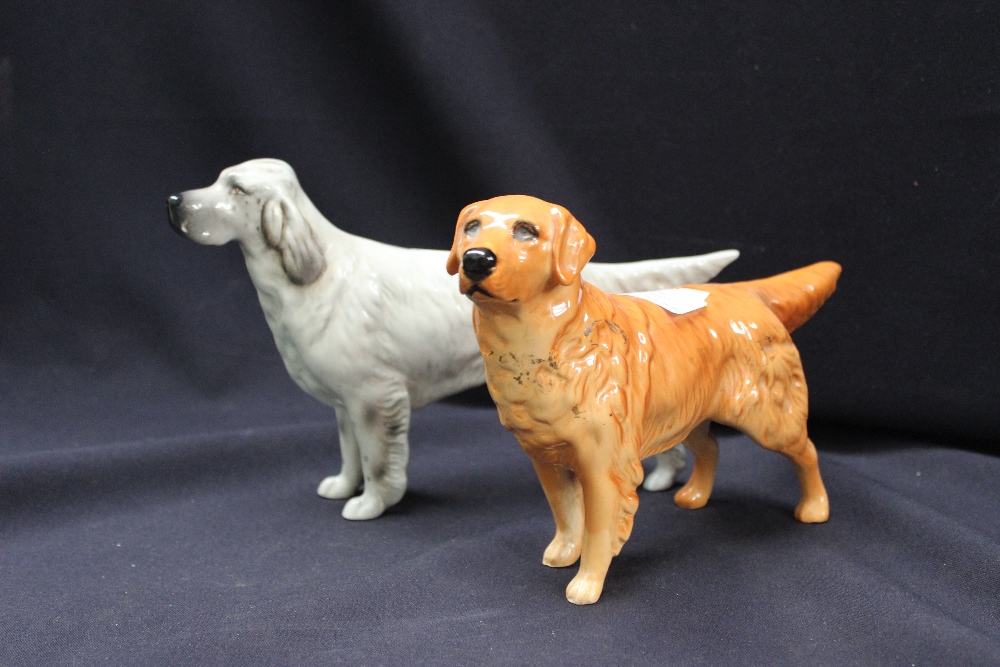 A Beswick Labrador Retriever and an English Setter (2)