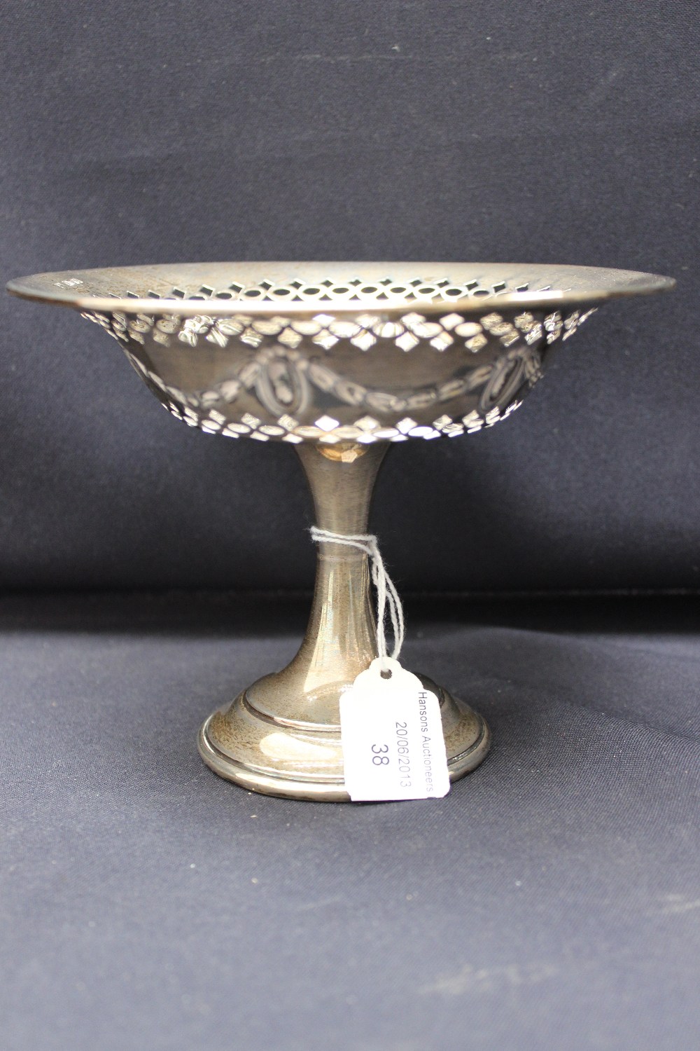 A silver pedestal dish, weighted base, Sheffield 1911 (1)