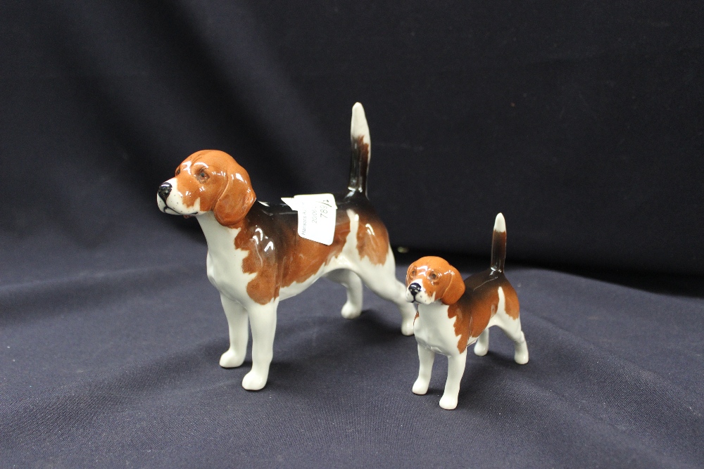 A Beswick Wendover Billy dog and another. (2)