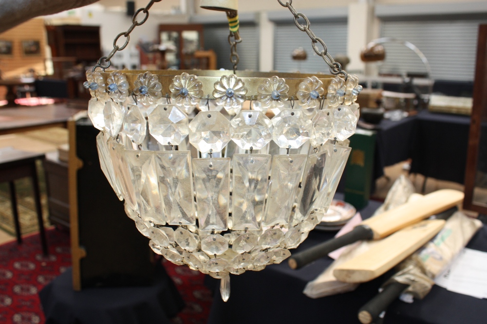 A crystal chandelier