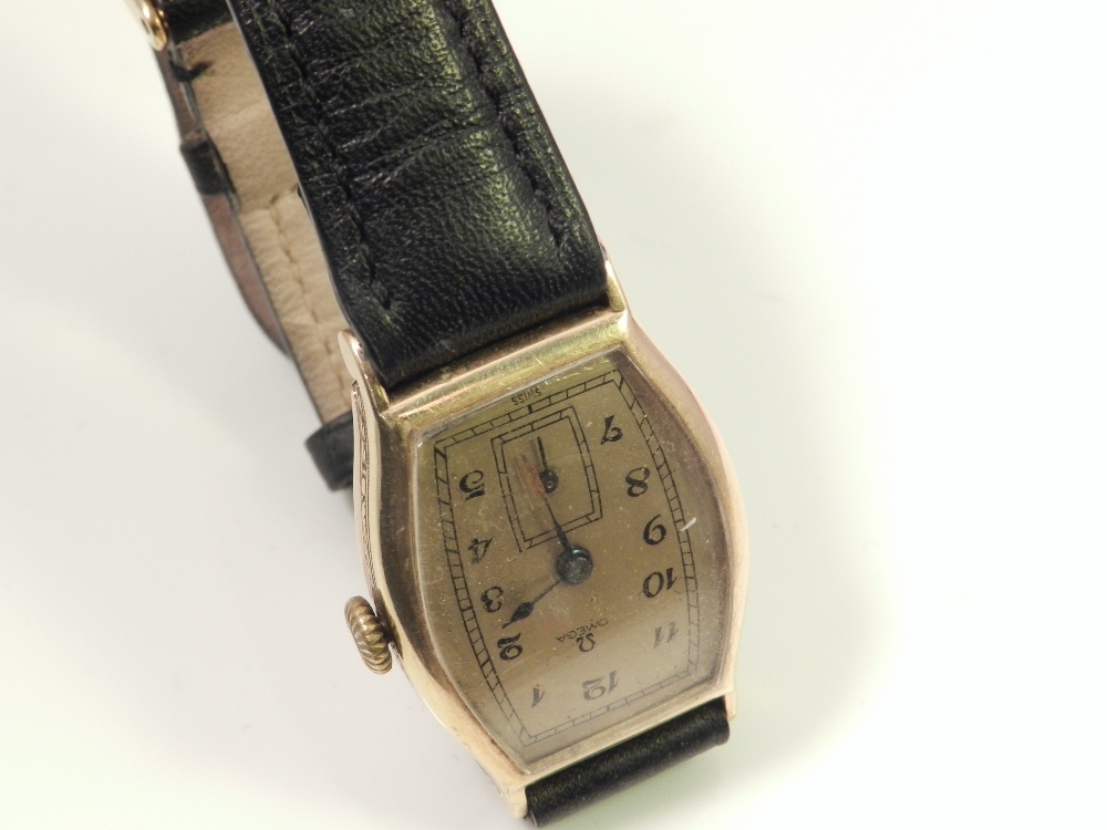 A 14ct gold Omega gentlemen's wristwatch (A/F).