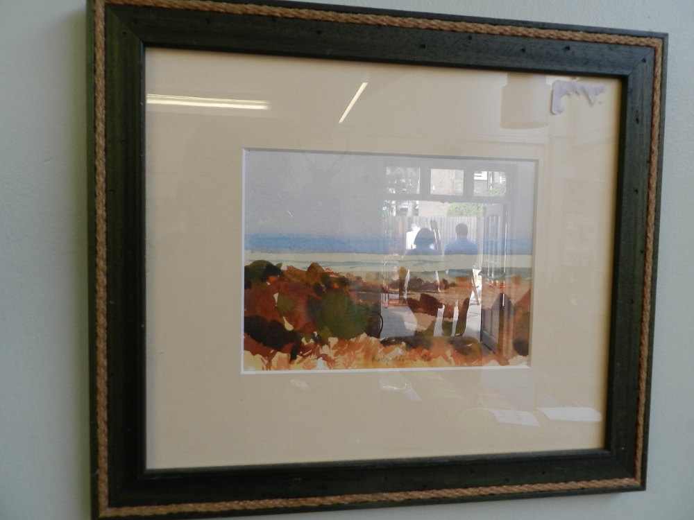 Two framed and glazed watercolours of landscapes, signed The Esteemed Illustrator Rodger Coleman.