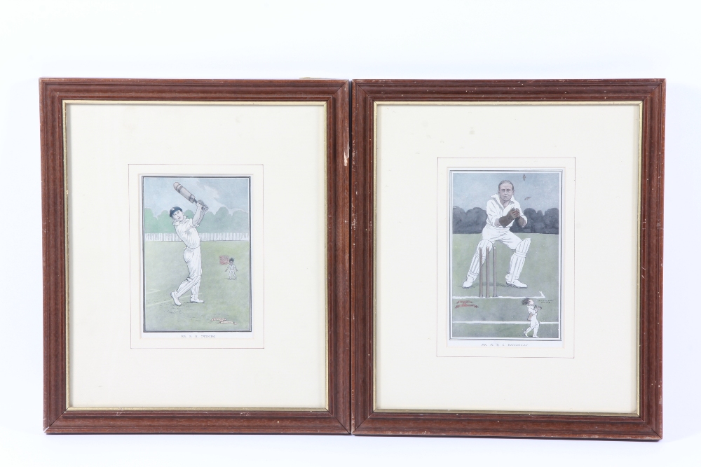 A set of four framed and glazed early 20th century prints of sporting interest depicting popular