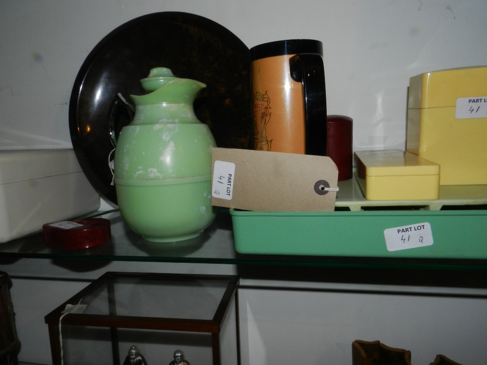 A collection of Bakelite to include a Siemens hairdryer, medical instrument, kitchen ware and others