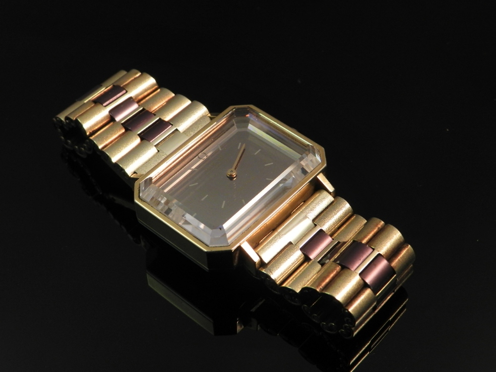 A vintage Omega 20 micron gold filled cased gentleman`s automatic `De Ville` wristwatch.
