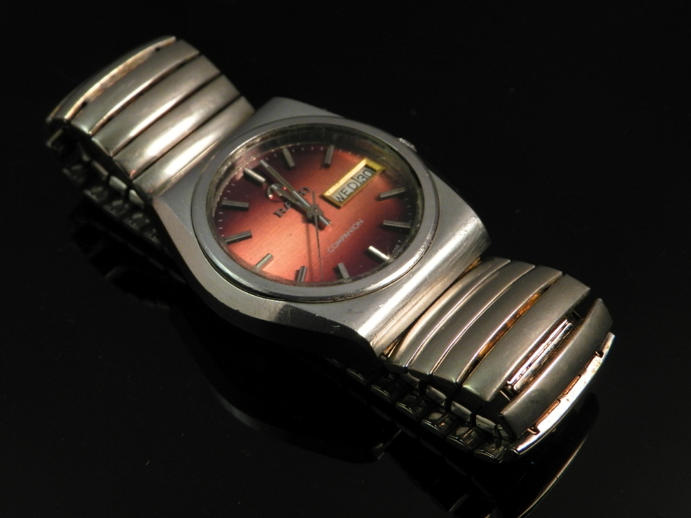 A vintage Rado Companion stainless steel cased gentleman`s wristwatch.