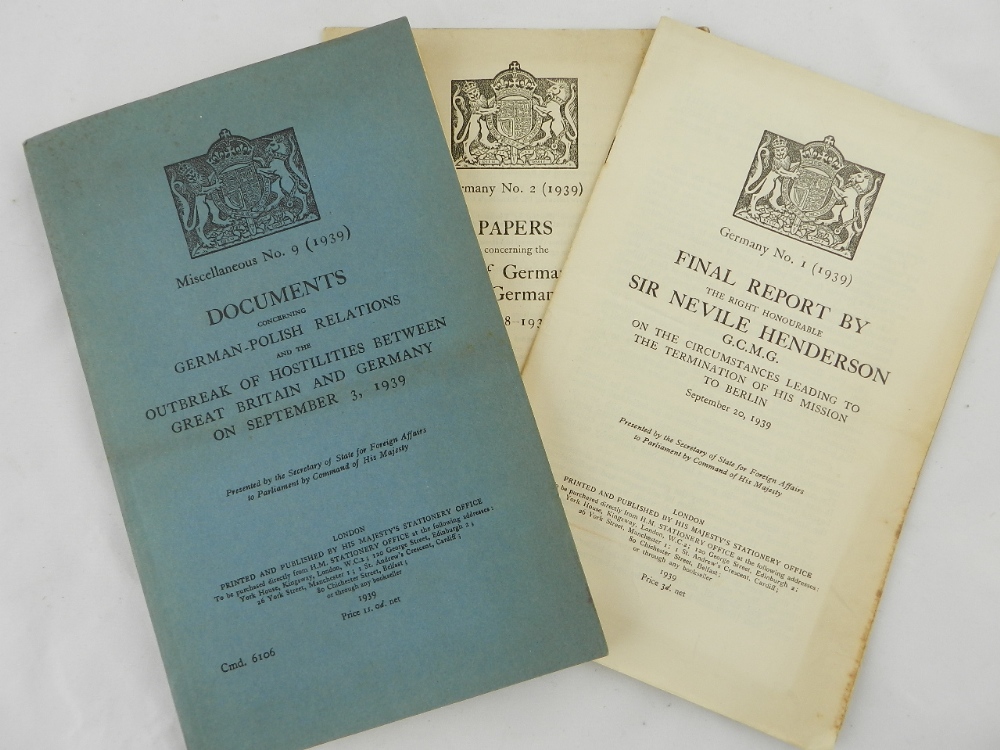 Military Interest...A scarce original "Final Report by Sir Nevile Henderson On The Circumstances