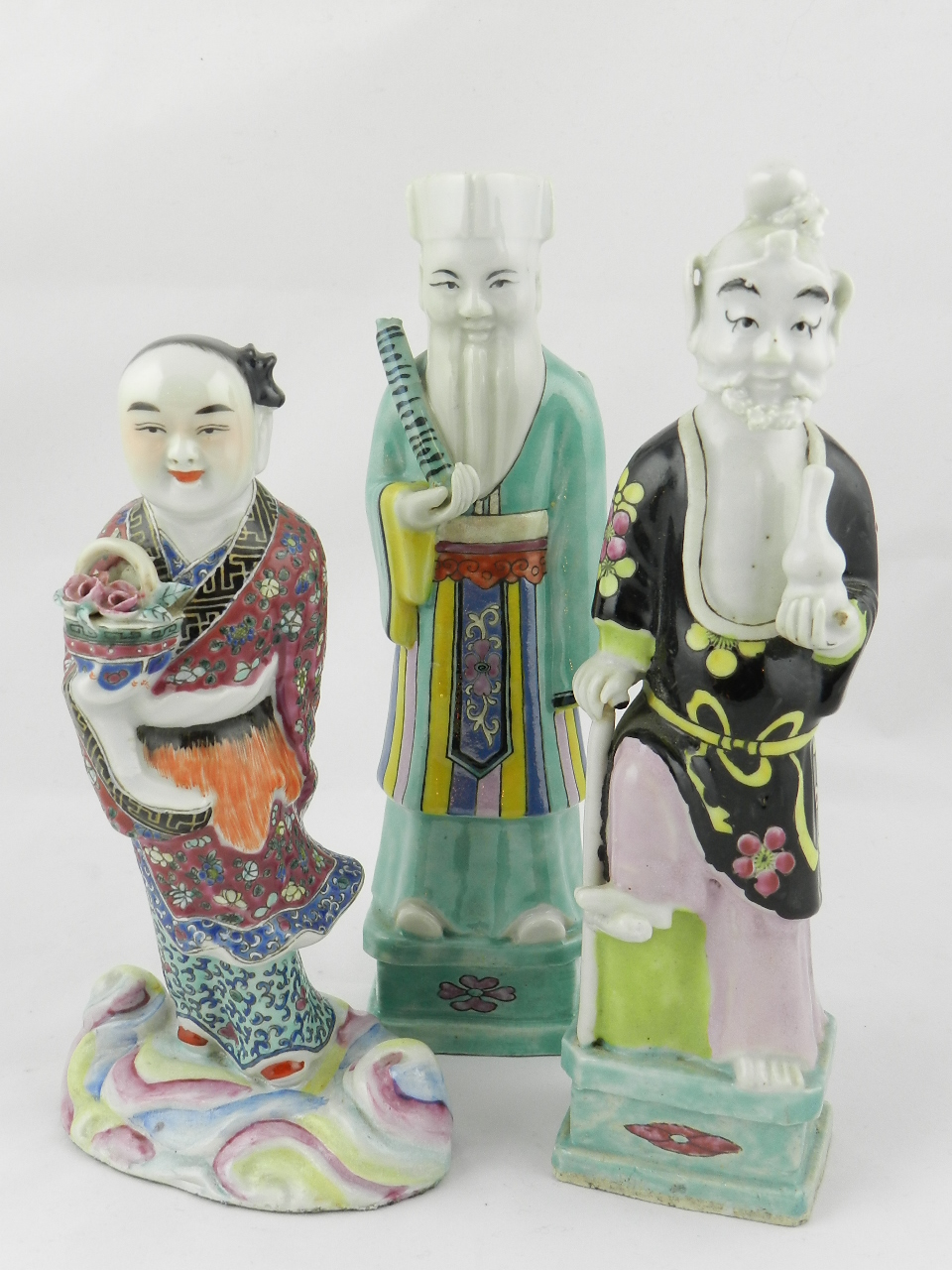 Three Chinese ceramic figures.