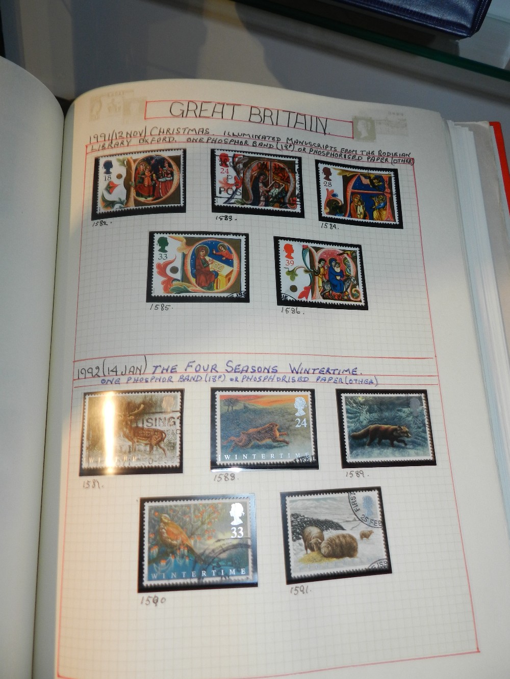 Stamp. Quantity of GB contained in stamp albums/stock books.