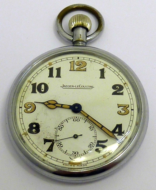 A Jaeger-LeCoultre military top wind pocket watch, case back marked G.S.T.P. 286217XX
