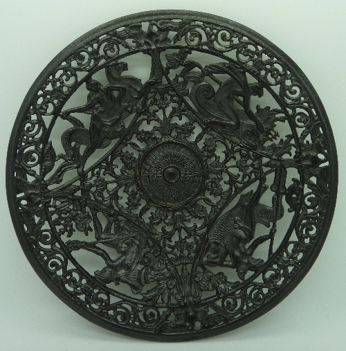 A Coalbrookdale pierced dish, diameter 20.5cms