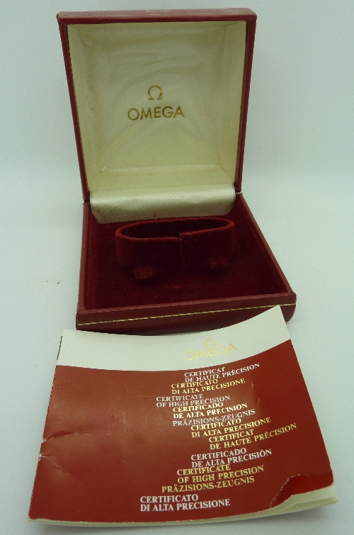 An Omega wristwatch box