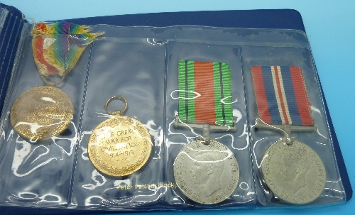 Two World War I Victory Medals to T-280688 Dvr. E. Fairchild A.S.C., K-35711 W. Salmons Sto.I.R.N.
