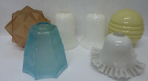 Six glass light shades