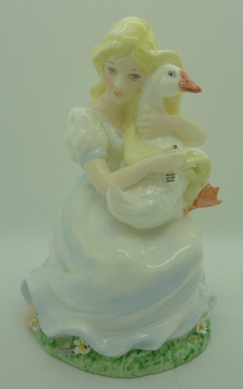 A Coalport Limited Edition figure, Goose Girl, numbered 5346/9400, height 15cms