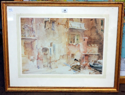 A Russell Flint print, framed