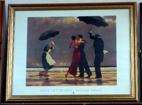 A Jack Vettriano print, framed