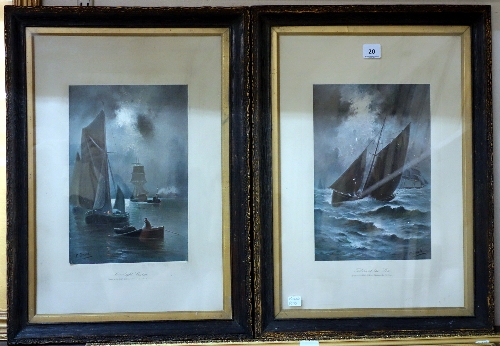 A pair of F. Arnold maritime prints, framed