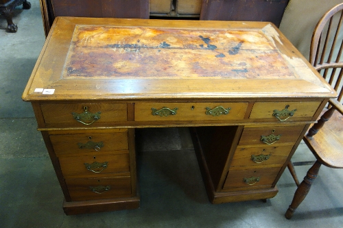A Victorian walnut desk