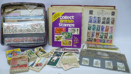 Stamps and collector`s cards