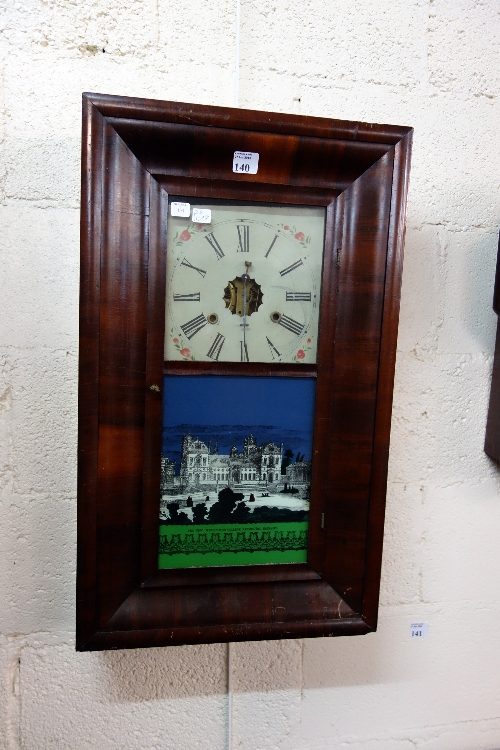 A 19th Century American mahogany wall clock