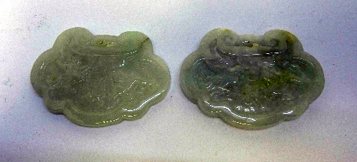 Two modern Chinese jade carved pendants