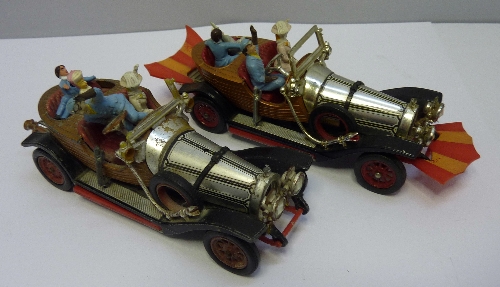 Two Corgi Toys Chitty Chitty Bang Bang vehicles