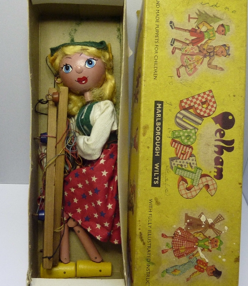 A Pelham puppet, Tyrolean Girl, boxed