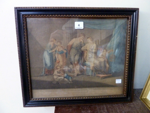 A 19th century Bartolozzi print, titled Paulus Emelius, framed