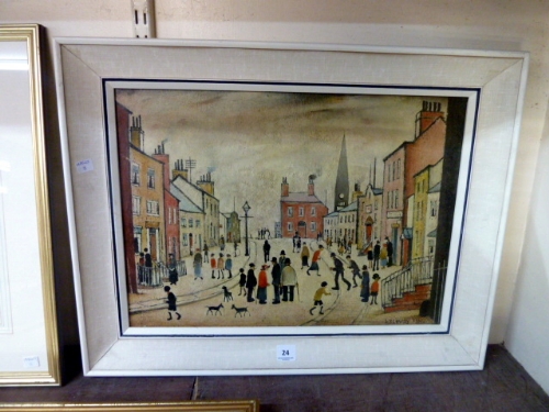 An L.S. Lowry print, framed